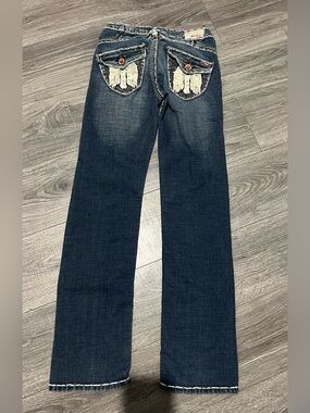 Laguna Beach Jeans Vintage Women's Thick Stitch Blue Straight Jeans Size 25 Ange